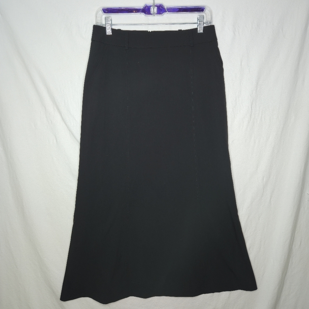 Bosca Ladies Black Flared Bottom Aline Below Knee Skirt Size 38